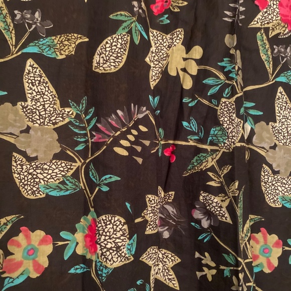 NWOT Hand block print cotton robe with tie Medium - Picture 5 of 5